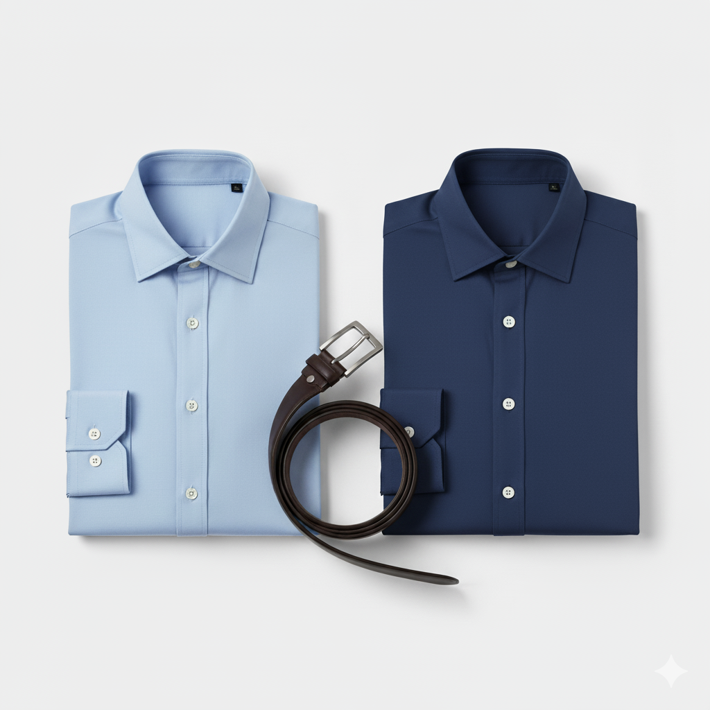 Set of 2 Linen Dress Shirt